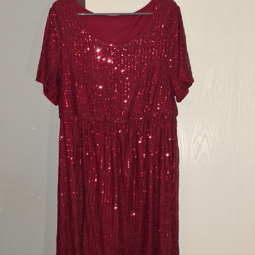 Glamorous Ruby Sequin Midi Dress